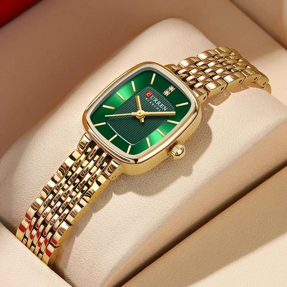 CURRN 9093 montre à Quartz pour femmes mode loisirs diamant Simple or argenté bande d'acier montre-b