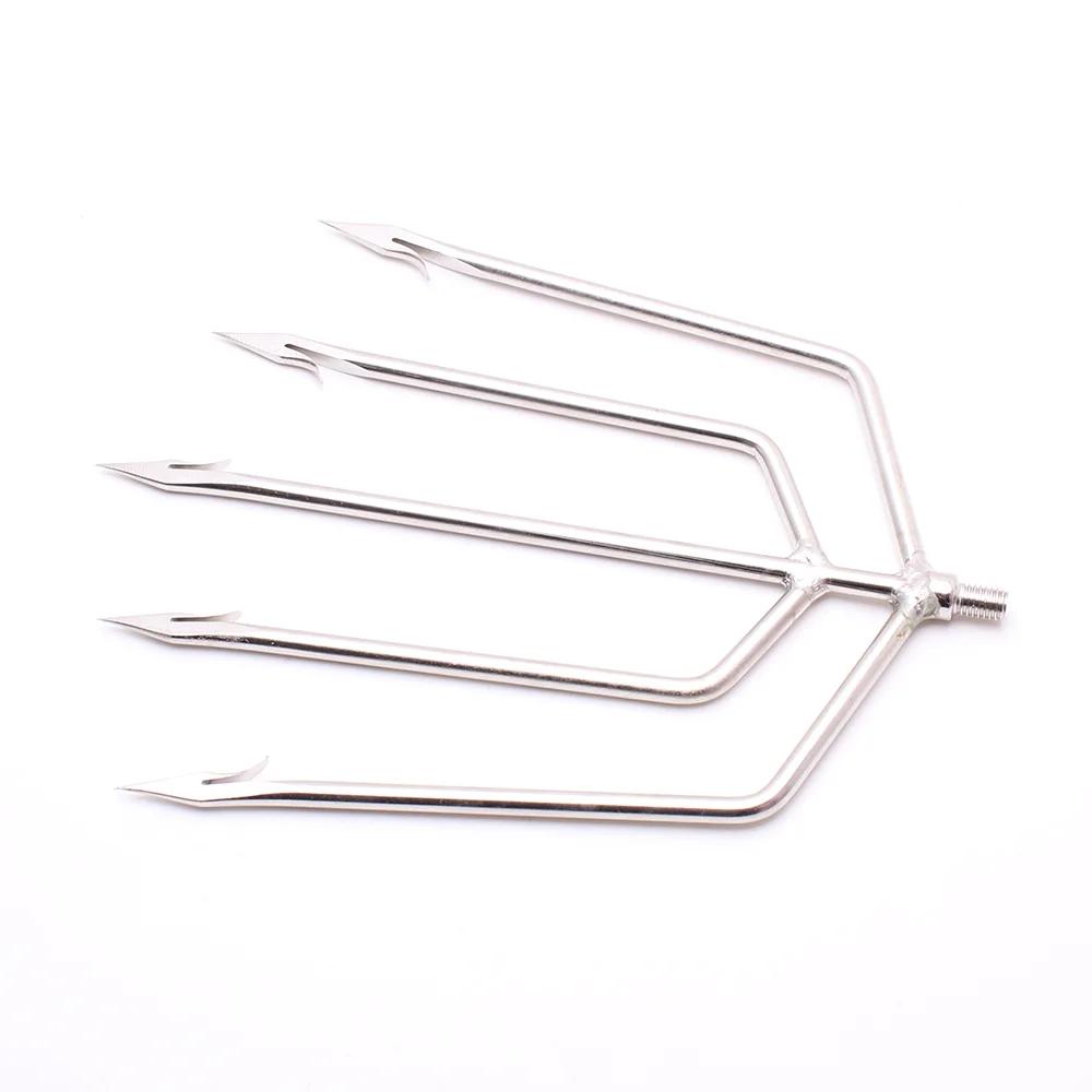 Hameçon d'ancrage de poisson en acier inoxydable, tête de harpon, avec barbe, fourchette pointue, de