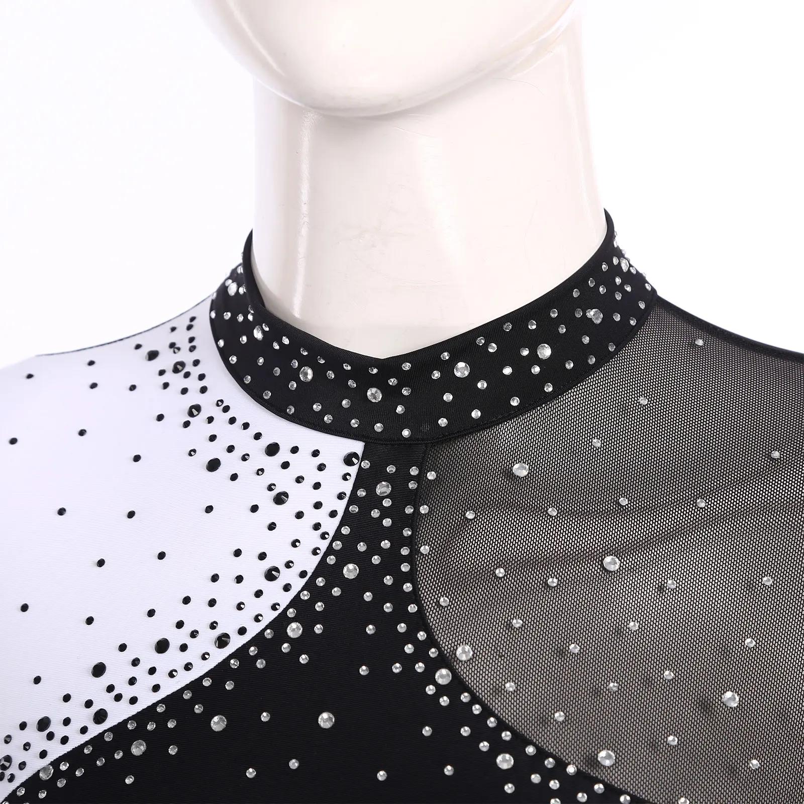 Costume de spectacle de patinage artistique pour femmes, vêtements de danse de Ballet, gymnastique, 