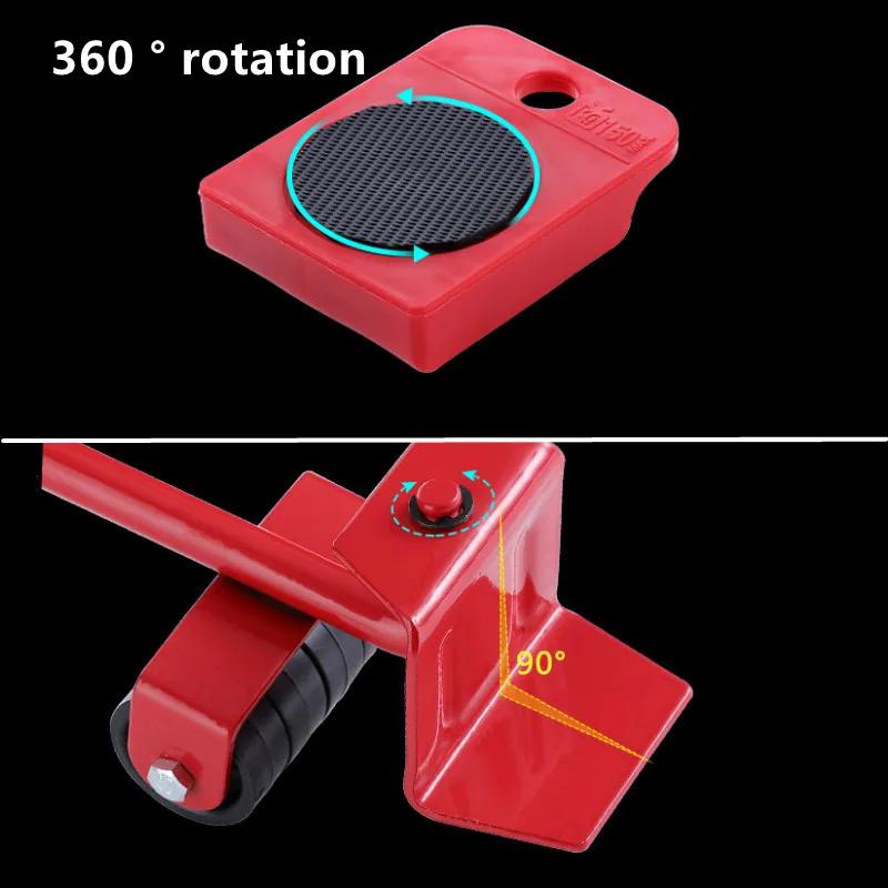 Ensemble de rouleaux de Transport mobiles pour meubles, retrait, levage, ensemble d'outils mobiles, 