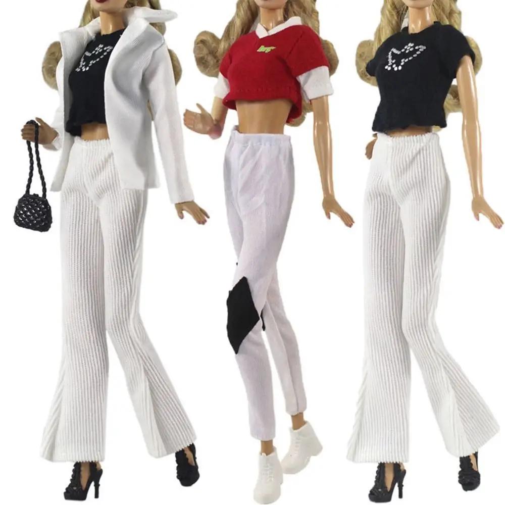 Jeans floraux multi-styles pour poupées, pantalons en cuir, vêtements décontractés FJD, jouets pour 
