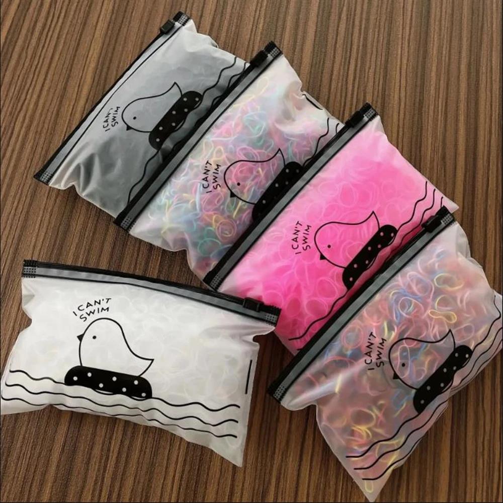 500/1000/2000 pièces filles coloré jetable élastique cheveux cravates bandeau enfants élastique pour