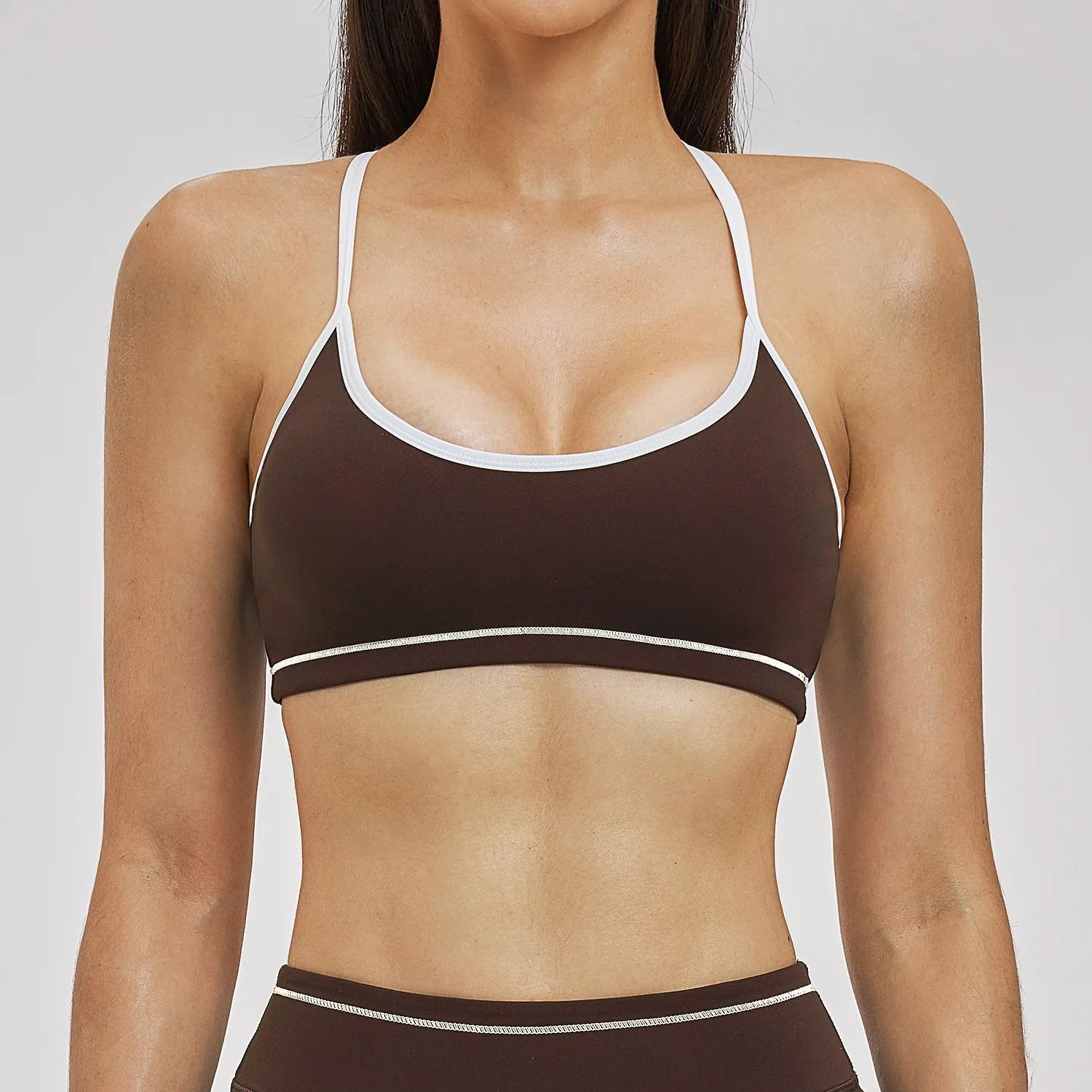 Soutien-gorge de sport pour femme, haut d'entraînement, sous-vêtement de gym, soutien-gorge de cours
