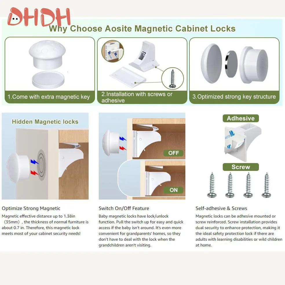 Serrure de sécurité magnétique pour bébé, nouveau Style, serrures d'armoire, accessoires de sécurité