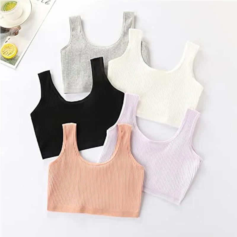4 pièces/lot soutien-gorge de sport pour adolescentes enfants haut Camisole sous-vêtements jeune pub