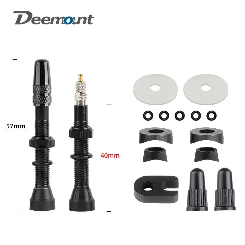 Deemount 2 pièces 40/60/80mm tige de Valve Presta/FV pour pneu Tubeless vtt vélo de route vélo sans 