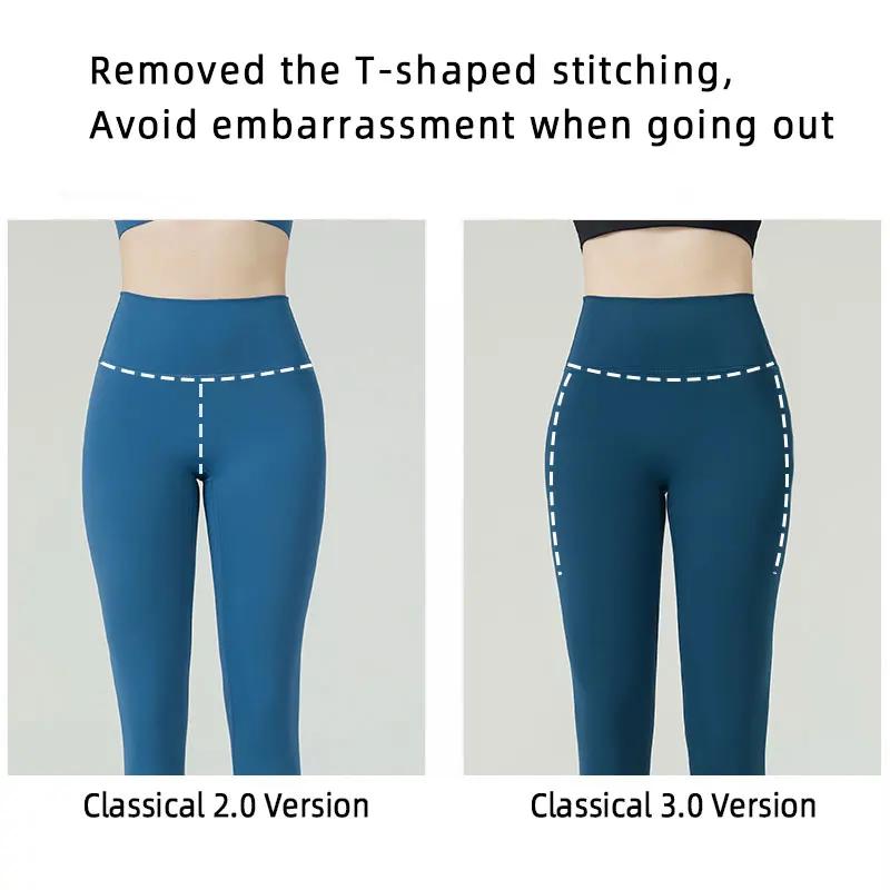 Sensation nue Yoga Leggings fesse levage sport serré poches cachées à la taille gymnastique Fitness 
