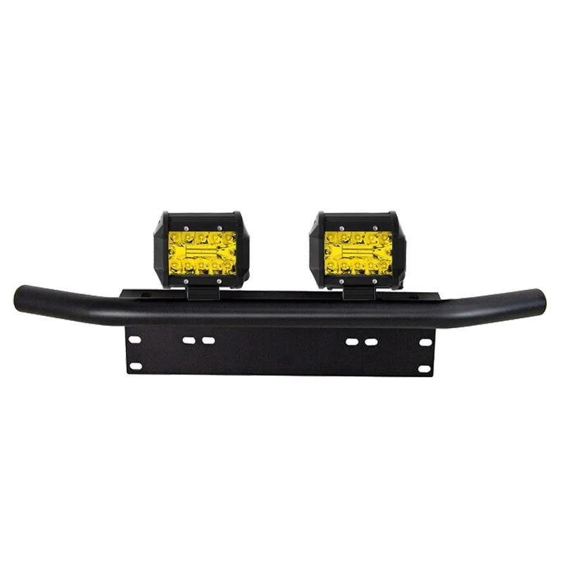 Projecteur de travail jaune pour voiture tout-terrain, barre lumineuse avec attelage de remorquage u