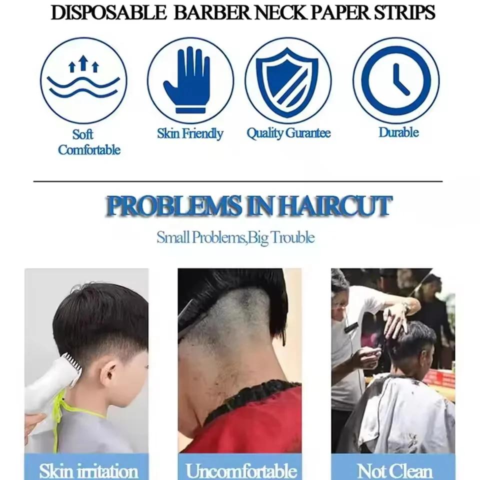 Marseilis1 pièces/5 pièces cou papier noir Salon barbier cheveux commode rouleau coupe Dressing coif
