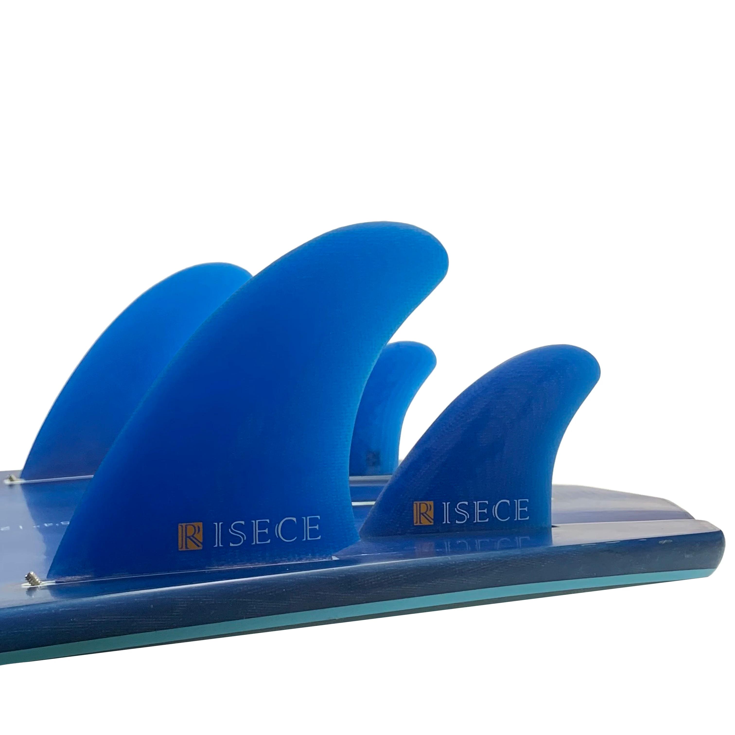 RISECE GFK ailerons de planche de surf en fibre de verre poncé brut ailerons de planche de surf Quad