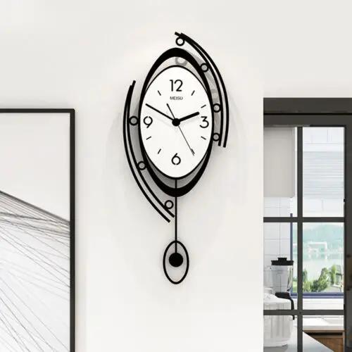 Horloge murale nordique moderne 3D créative, décor artistique pour salon et chambre à coucher, nouve