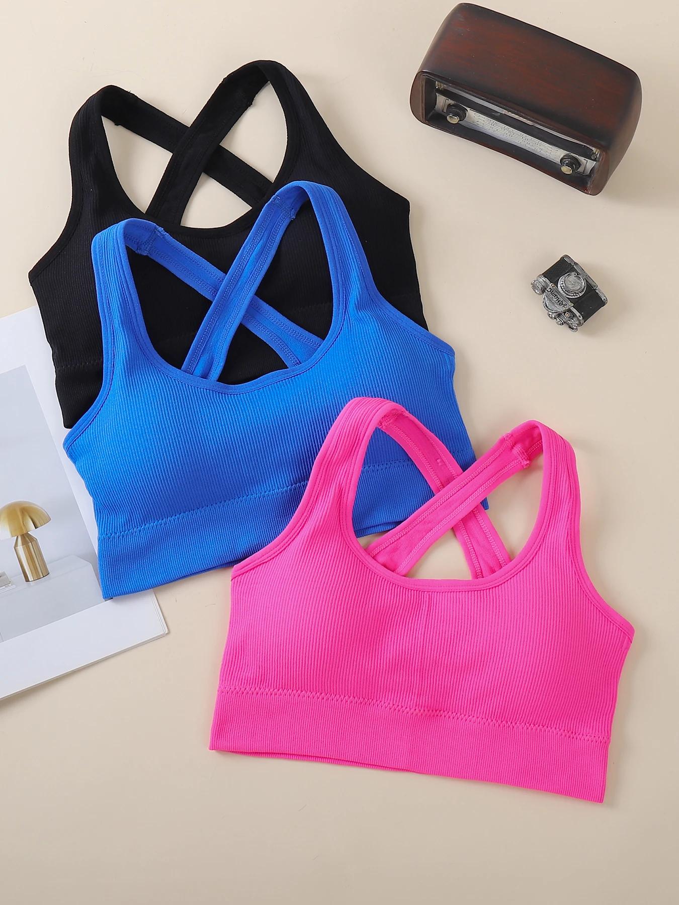 1 pièce - Soutien-gorge de sport pour femme pour un dos magnifique - Design dos croisé - S'adapte au