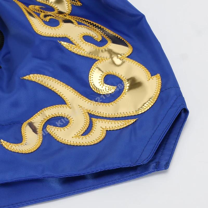 Short Muay Thai 2025 short de boxe thaïlandais femmes hommes enfant broderie Kickboxing pantalon d'e