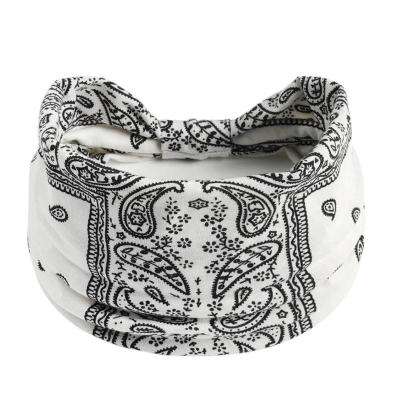 Bandeaux élastiques larges pour femmes - Style boho college pour yoga et sauna