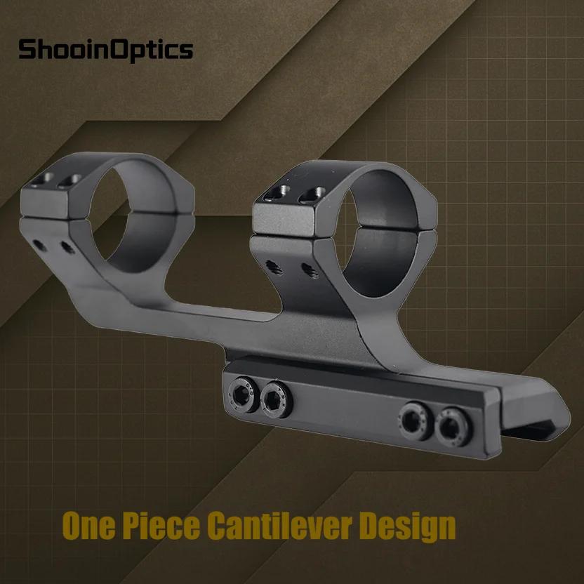 Support de lunette de visée Shooin Optics 30 mm, monobloc, cantilever, avec rail Picatinny de 20 mm,