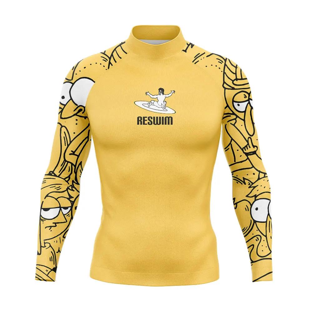 Maillot de bain pour hommes, protection contre les éruptions cutanées, combinaison de plongée, T-shi