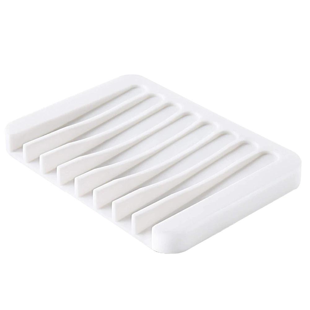 Porte-savon auto-drainant en Silicone de haute qualité, 1/2 pièces, porte-savon innovant, économiseu