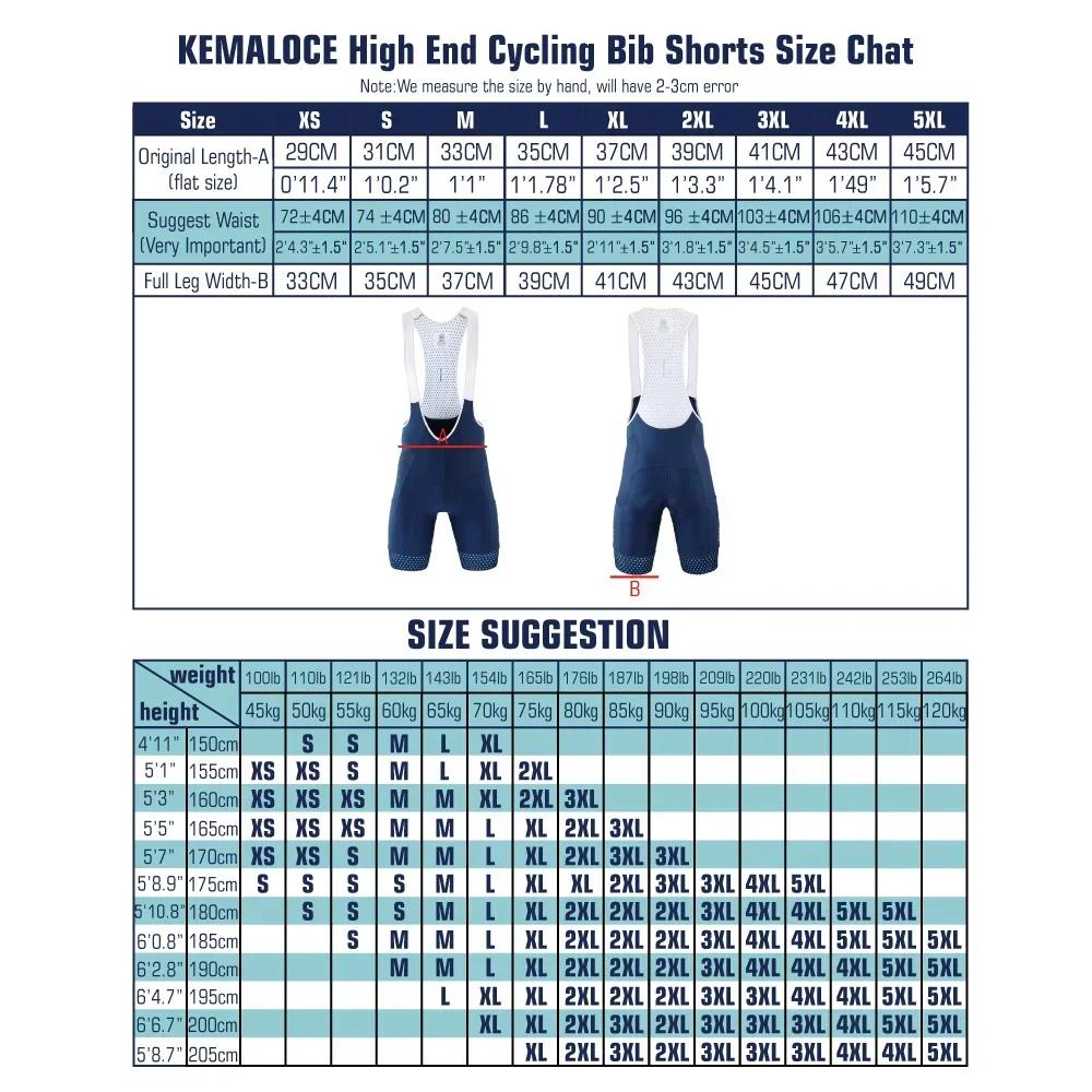 KEMALOCE hommes cyclisme cuissard solide bleu et noir 5D Gel Pad VTT Shorts haut de gamme en plein a