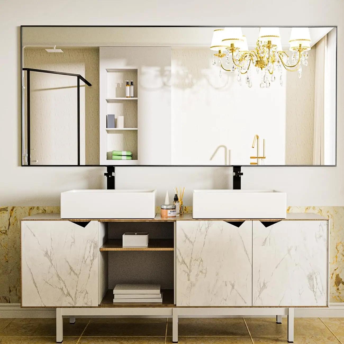 Miroir pleine longueur, 71 "x 26" sur pied suspendu ou penché contre le mur miroirs de sol Dressing 