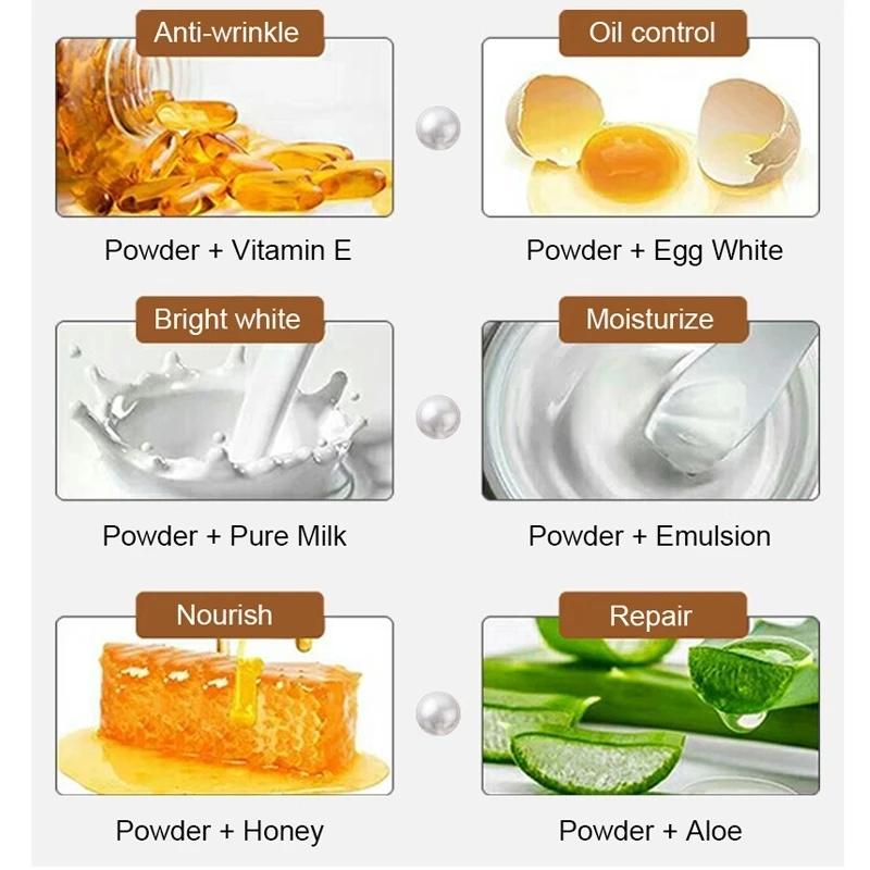 500g naturel Nano perle poudre blanchissant points noirs élimination des taches de rousseur masque F