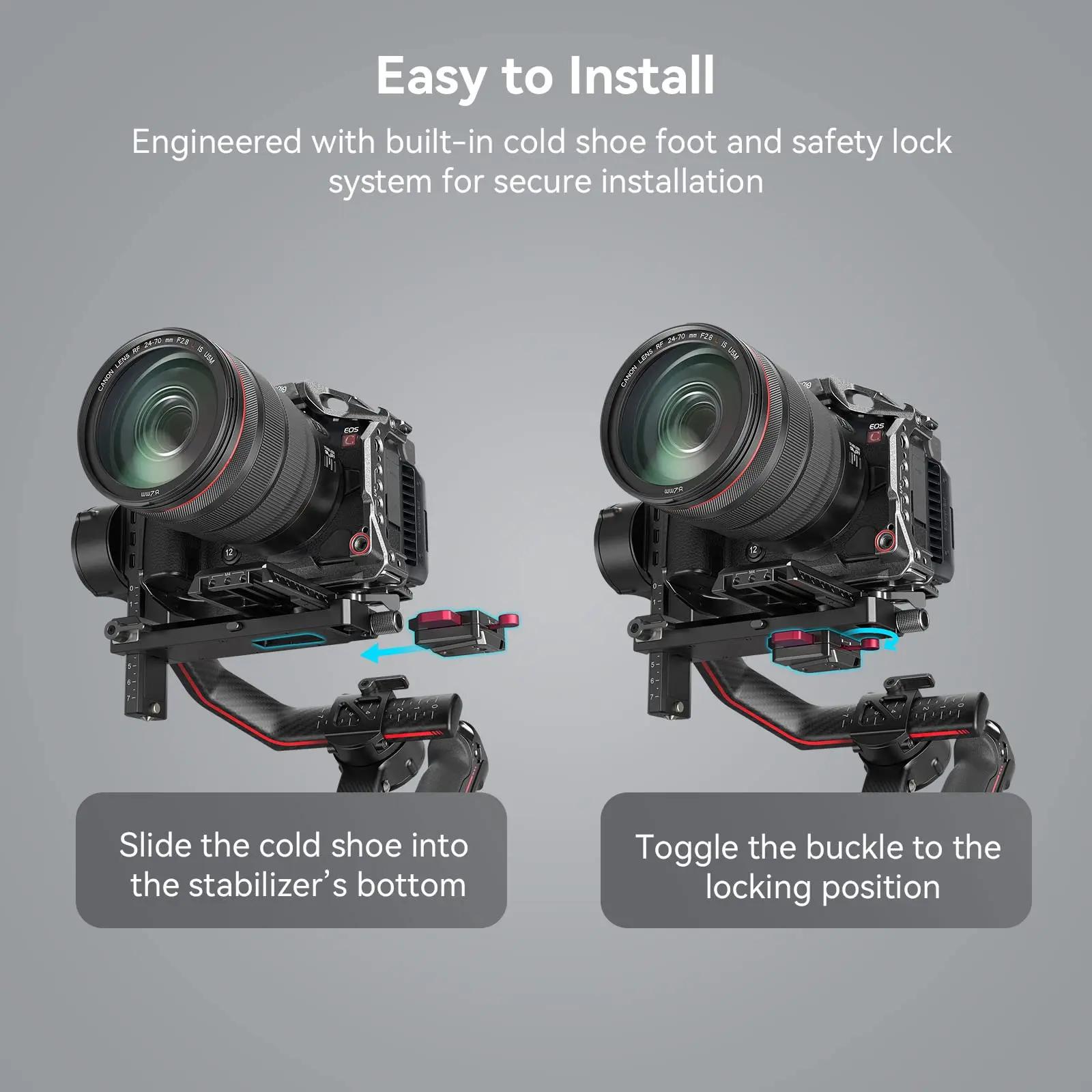 SmallRig-Plaque de batterie Mini V Mount, solution d'alimentation compacte et légère, cardans pour D