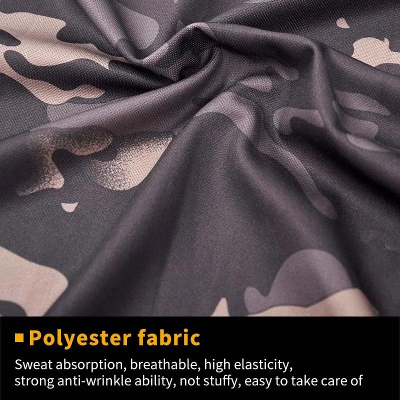T-shirt camouflage respirant à séchage rapide pour hommes, chemise à manches courtes, camping, rando