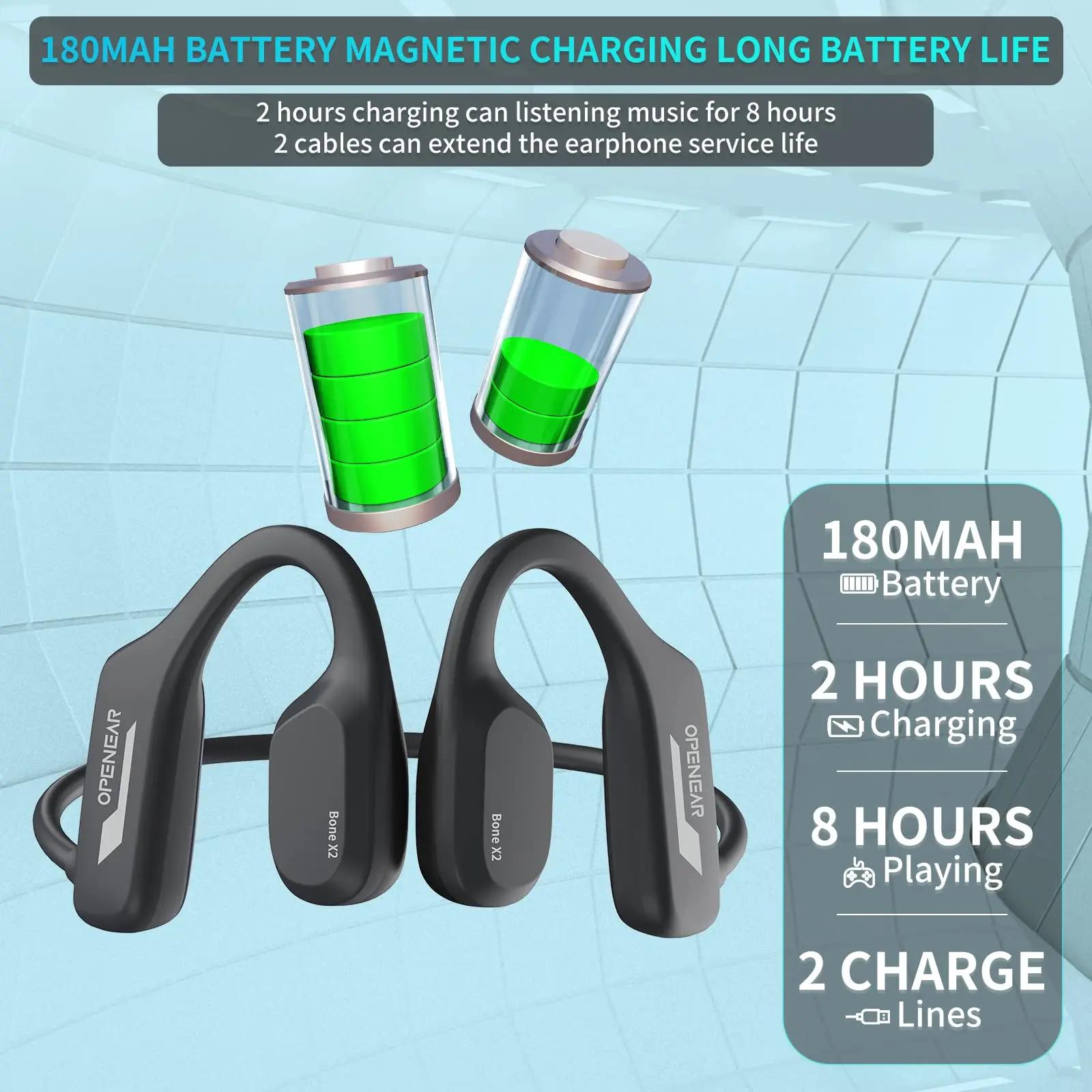 EASYBUDS casque sous-marin à Conduction osseuse casques à oreille ouverte sans fil 8G mémoire lecteu