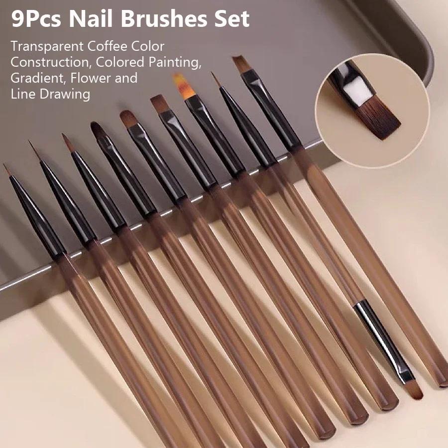 Ensemble de pinceaux à ongles pour professionnel et domestique, stylos de travail tatifs, peinture a