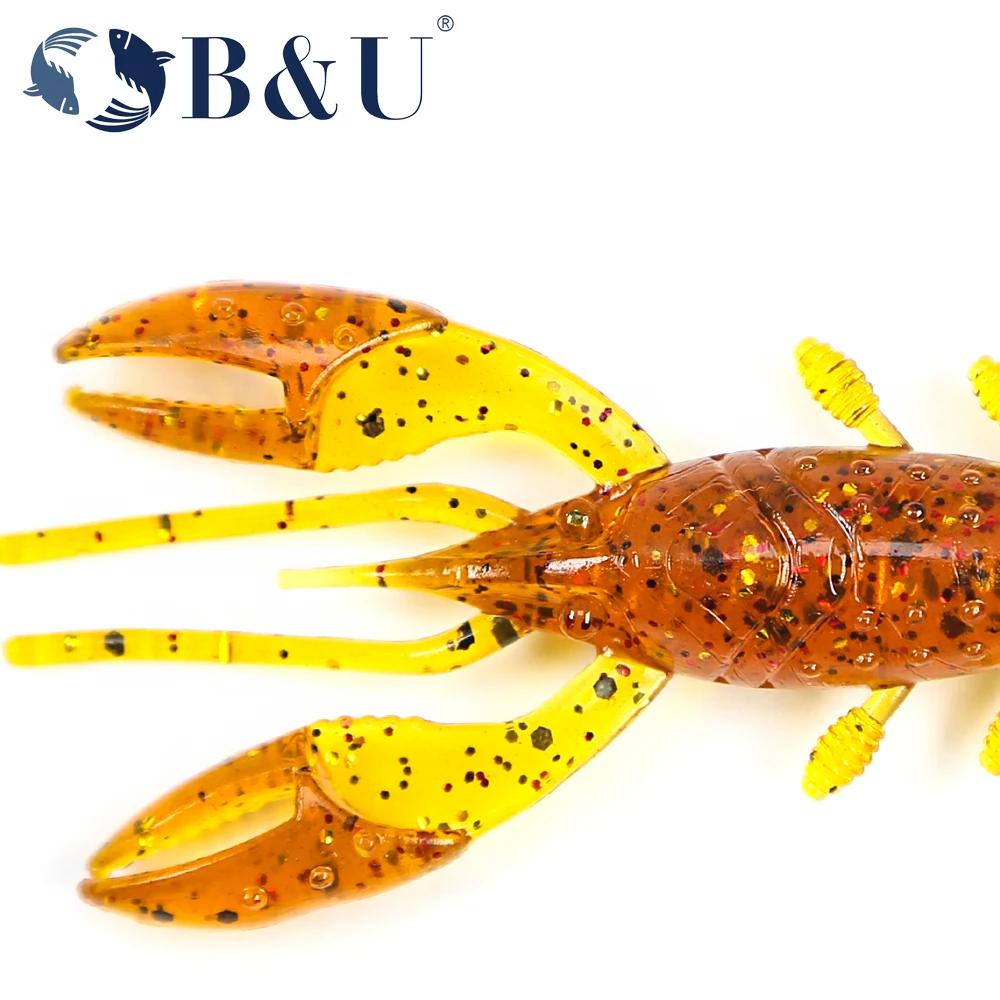 B & U chenille flottant 40mm 60mm pêche leurre souple gabarit Wobblers appâts en Silicone crevettes 