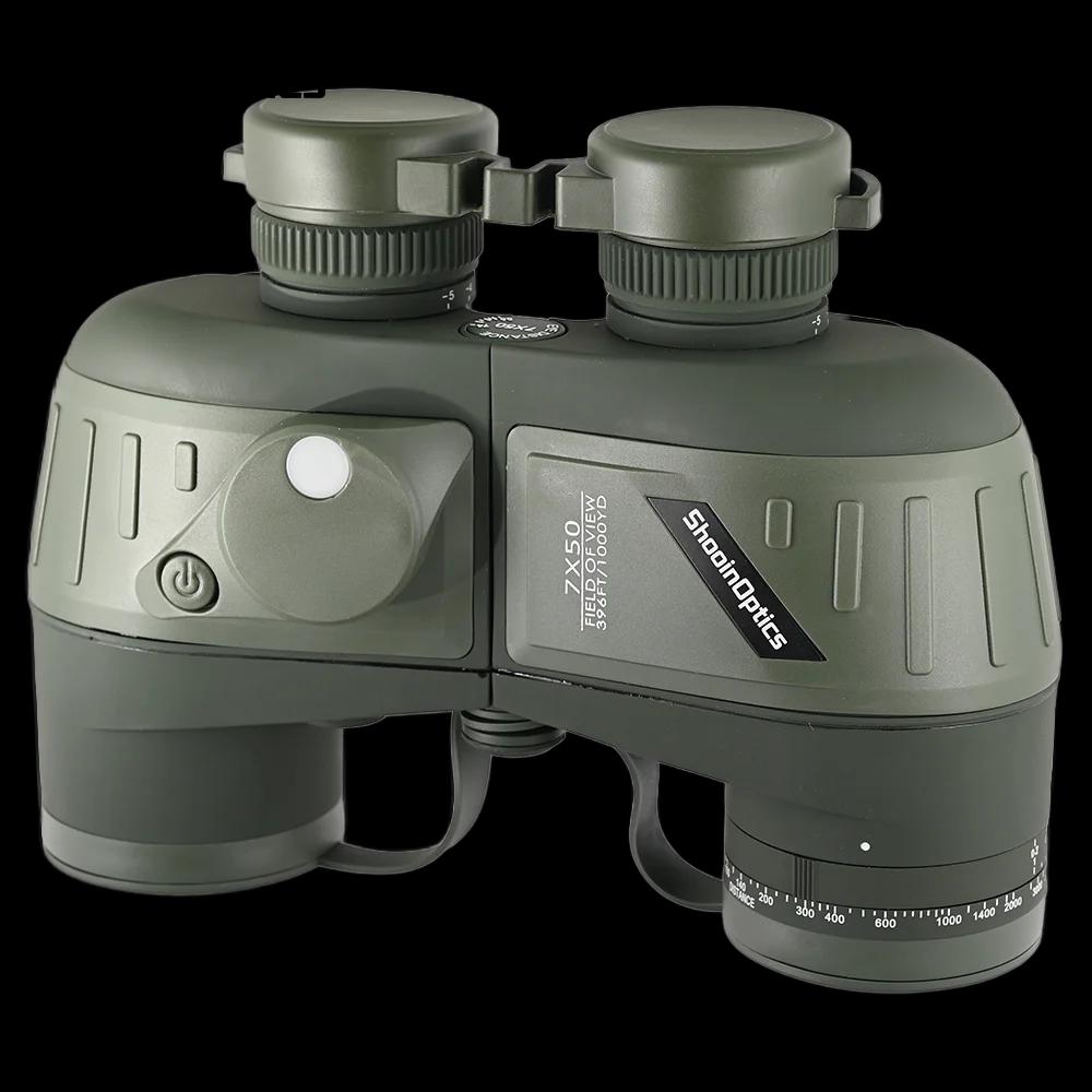 SHOOINOPTICS jumelles 7X50 boussole nautique FMC azote flottant imperméable pour la chasse observati