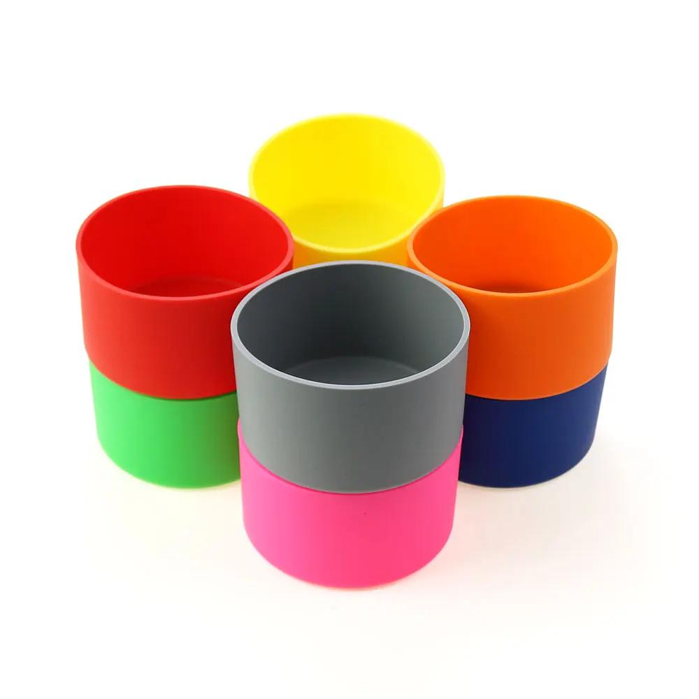 Couvercle inférieur de tasse en Silicone, 17 couleurs, 7.0CM, isolation thermique, manchon de dessou