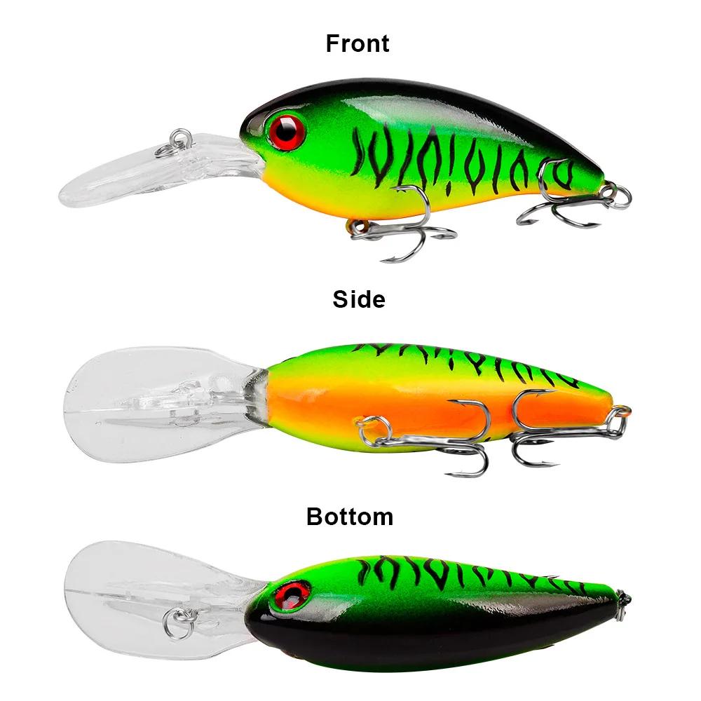 Leurre méné rigide de type crankbait pour la pêche à la traîne en mer, appât Élde plongée rapide pou