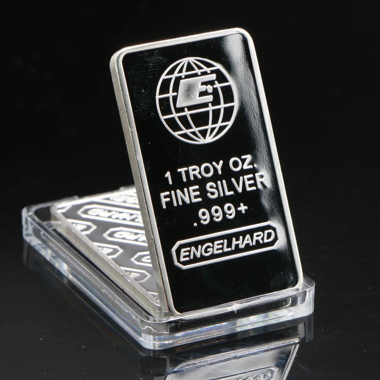1 pièces divers pays menthe 1 Troy Ounce beaux divers pays argent lingot barre réplique pièces Colle