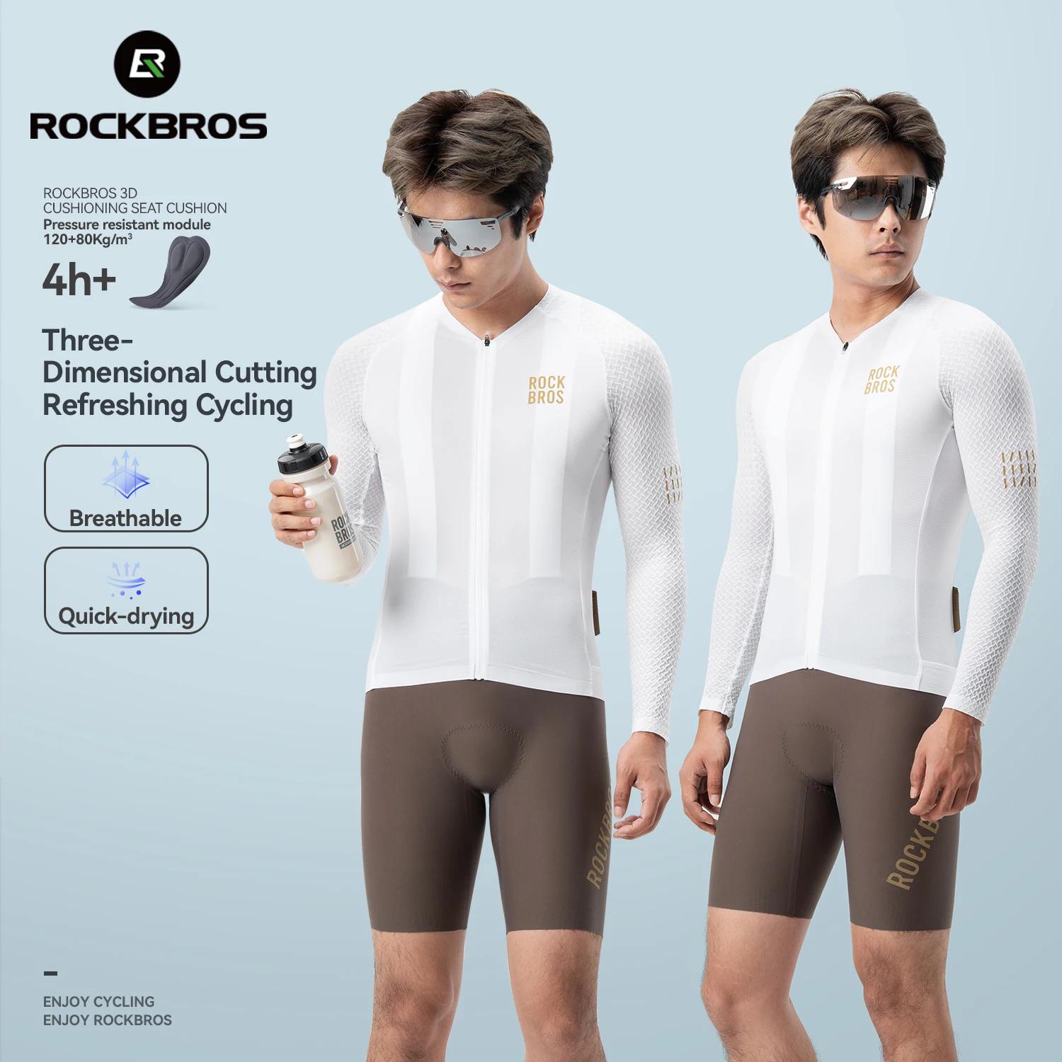 ROCKBROS – Maillot de cyclisme en polaire thermique, ensemble de cyclisme, veste et pantalon à brete