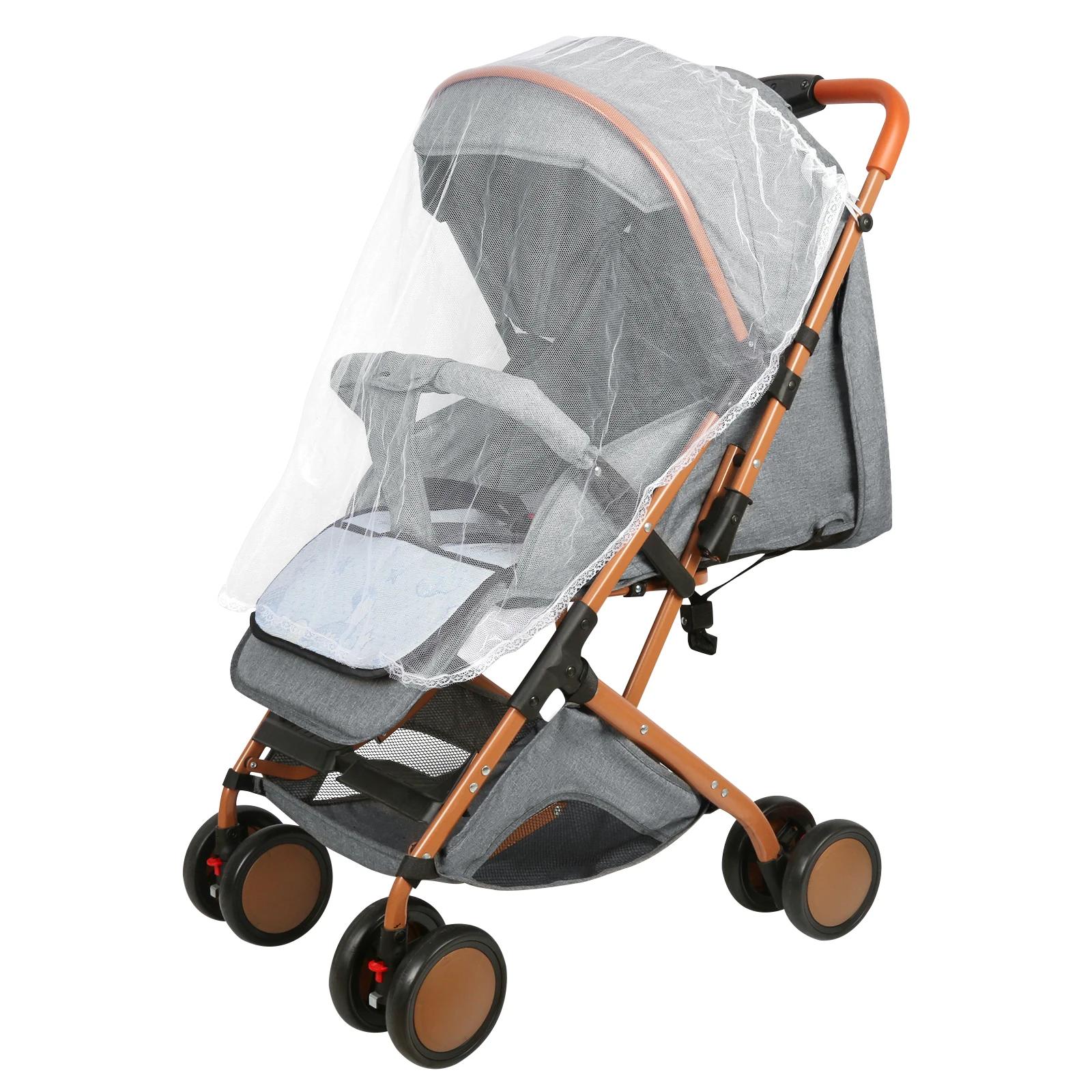 Poussette bébé, chariot avec moustiquaire, jusqu'à 20 kg, avec panier de rangement, 4 roues, pousset