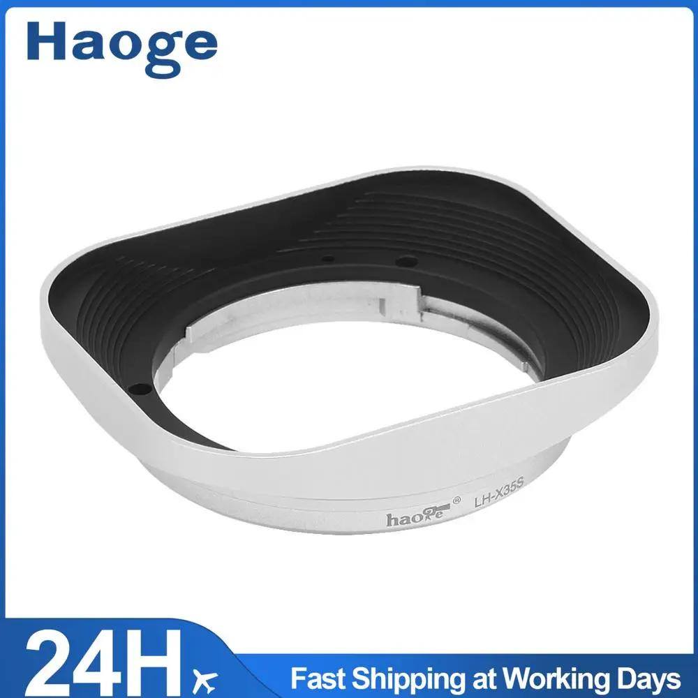 Haoge LH-X35S Pare-soleil carré en métal pour objectifs Fuji Fujinon XF 35mm F2 XF 23mm f/2 R WR et 
