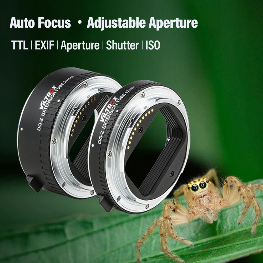 Viltrox DG-Z Nikon Z Auto Focus Tains Macro Extension Tube Adaptateur d'objectif pour Nikon Z Mount 