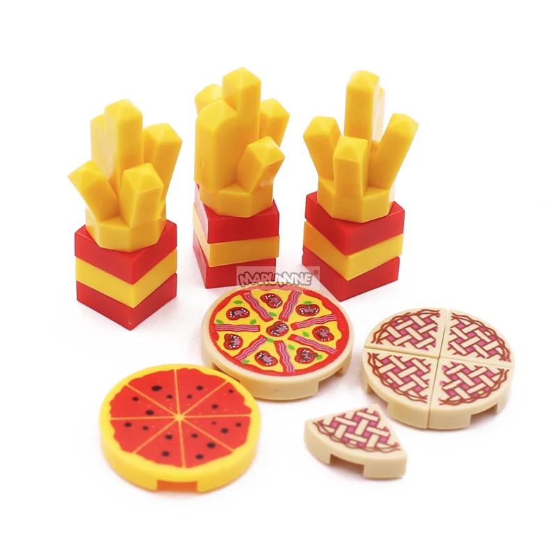Marumine – Mini blocs de construction alimentaires, accessoires de cuisine, Hamburger, Pizza, frites