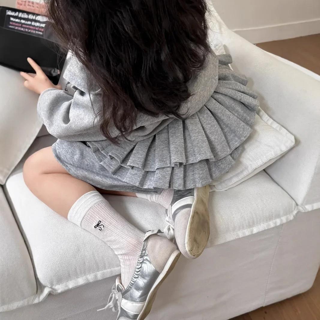 Ensemble de jupe bouffante A-Line Cake pour bébé fille, sweat à capuche avec chapeau à fermeture écl