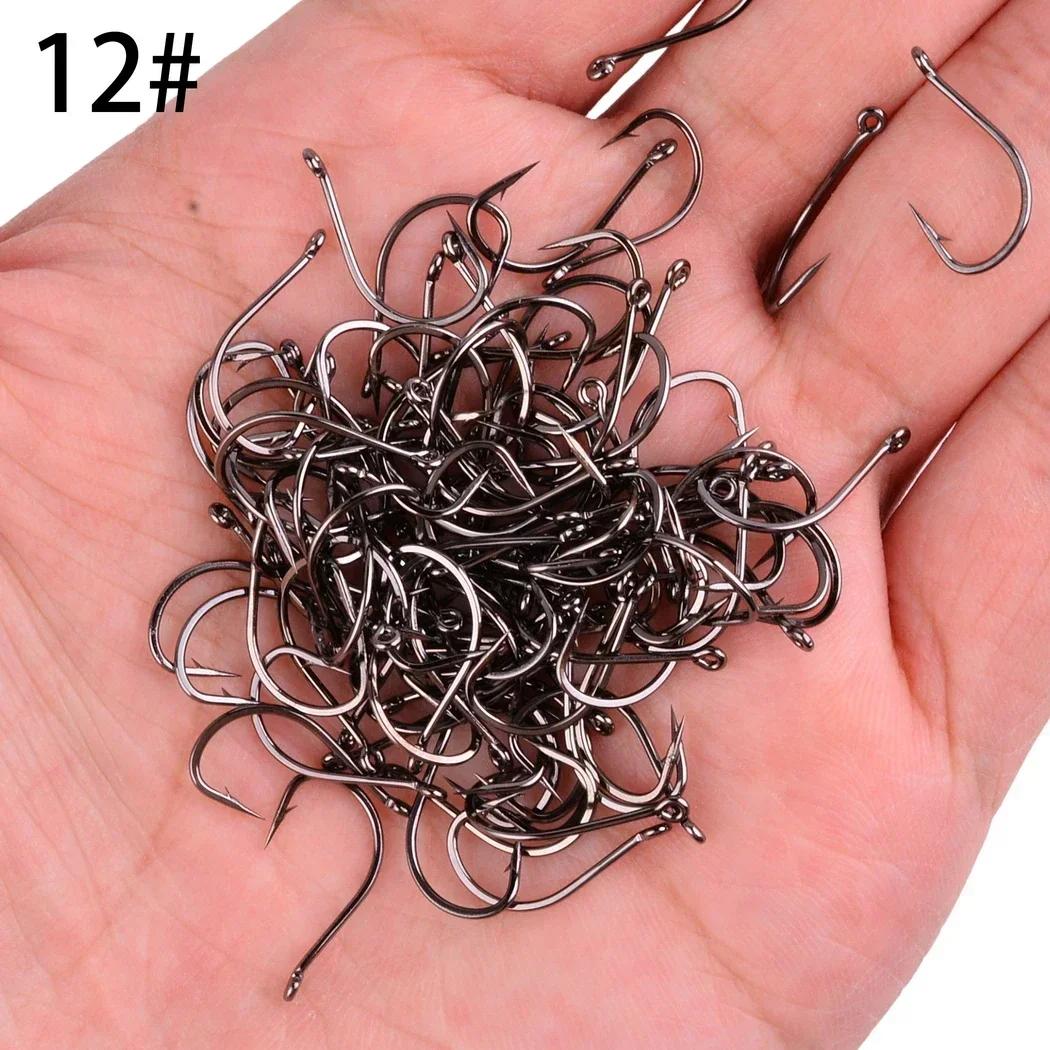 100 pièces/boîte japon Izu hameçon en acier à haute teneur en carbone barbelé dans la mouche crochet