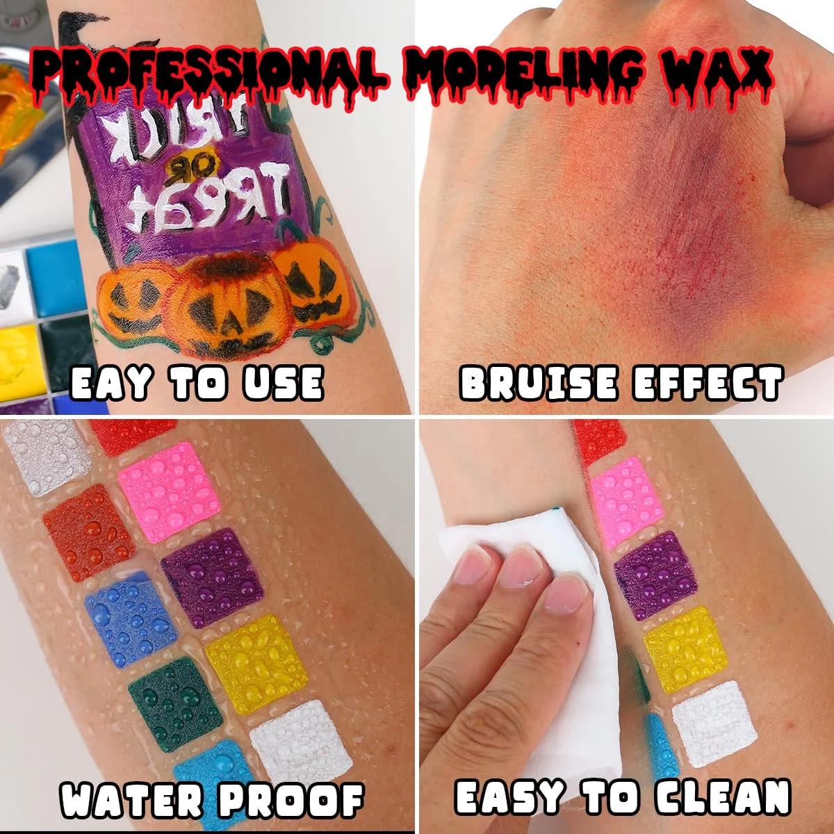 Bowitzki SFX – peinture pour le visage et le corps, effets spéciaux de maquillage d'halloween, fauss