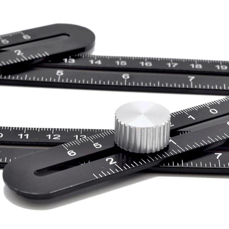 Règle de mesure d'angle de Construction, ensemble de 6 plis, alliage d'aluminium, modèle de moule pe