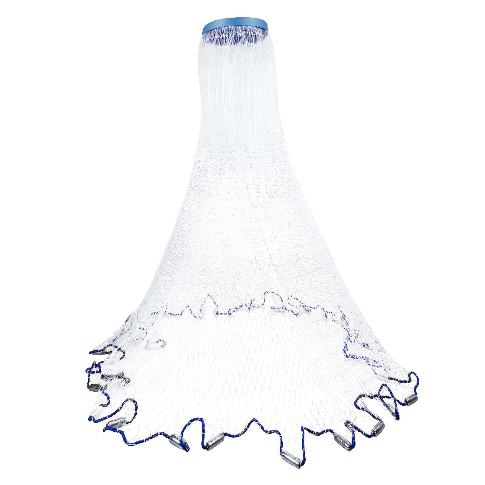 Filet à appâts à rayon pour la pêche, petite maille, lancer, eau salée, plombs en aluminium, Premium