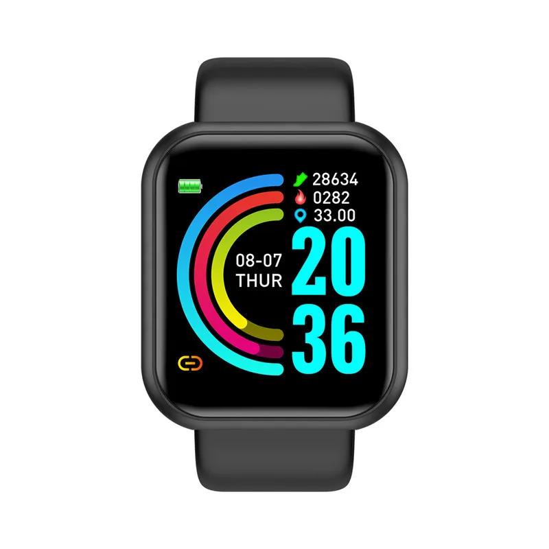 Montre intelligente Bluetooth pour hommes et femmes, montre-bracelet de sport, bracelet de fitness,