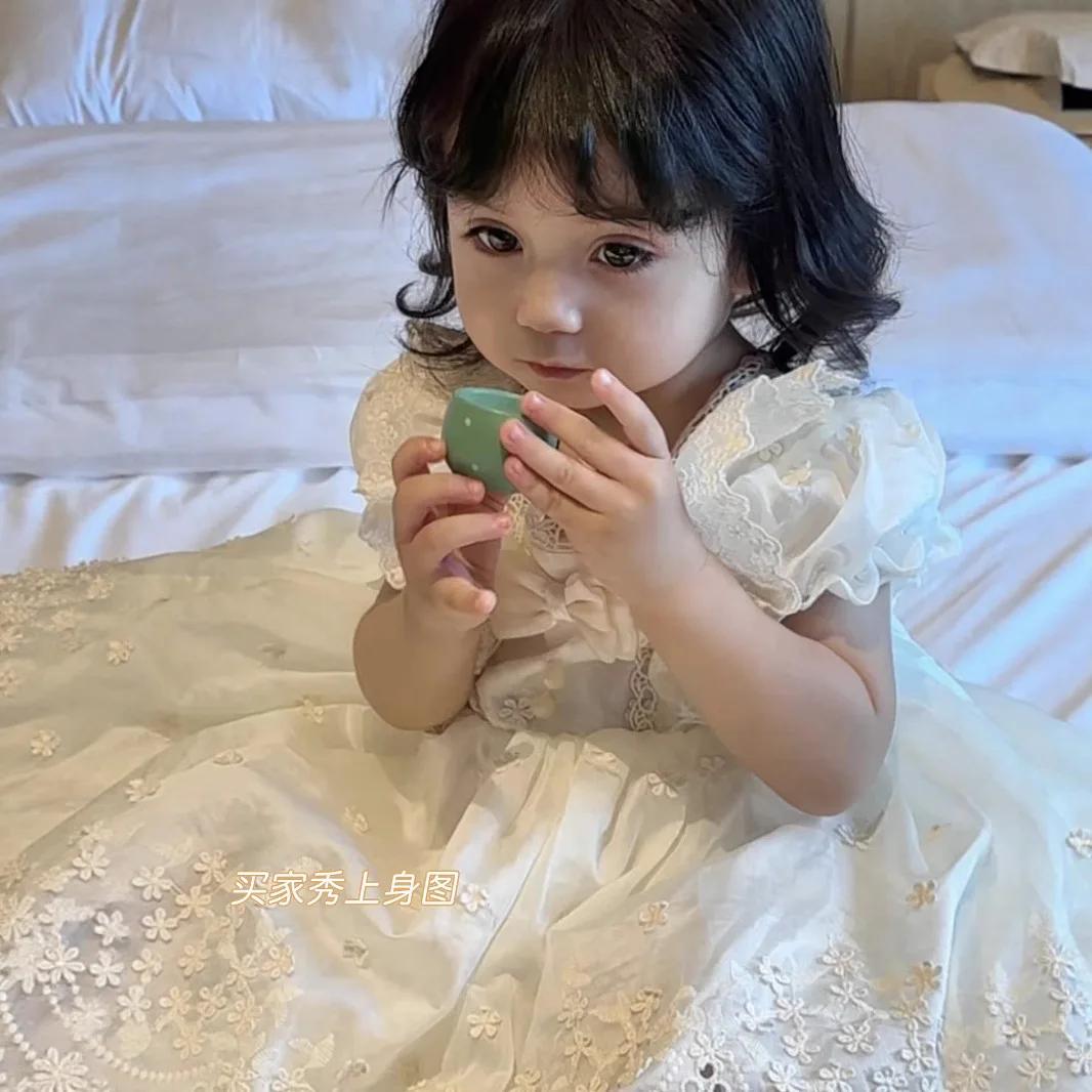 Robe de princesse Lolita française pour filles, nouveau style d'été, robe pour enfant d'un an, robe 