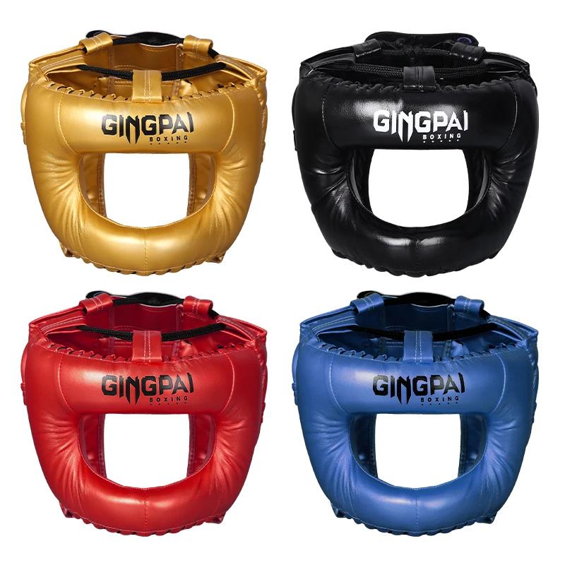 Protection de la tête fermée, pont nasal, casque de combat de boxe, protecteur d'entraînement entièr