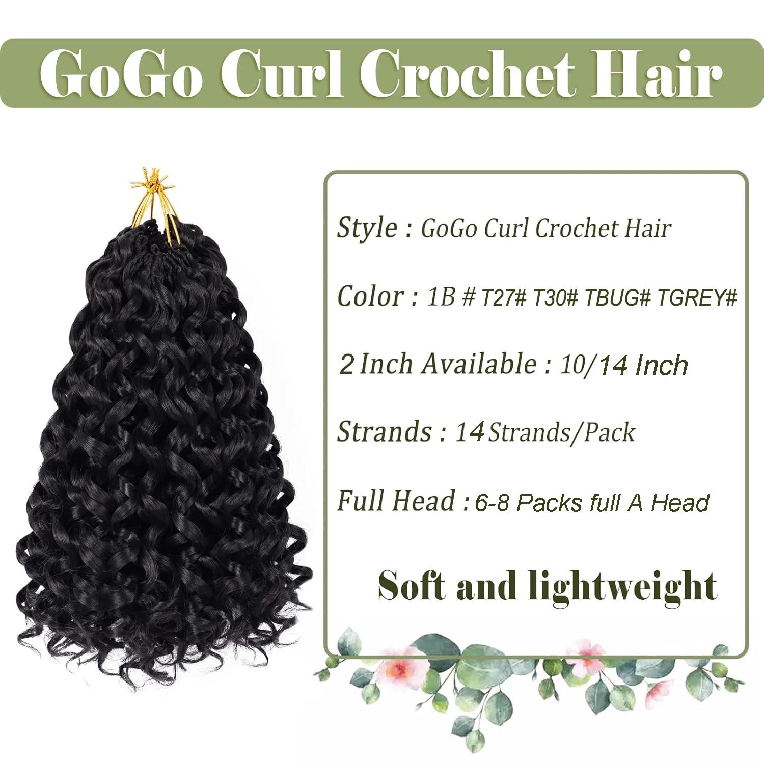 Synthétique court GoGo Curl Crochet cheveux pour femmes plage Curl Crochet tresses cheveux océan vag