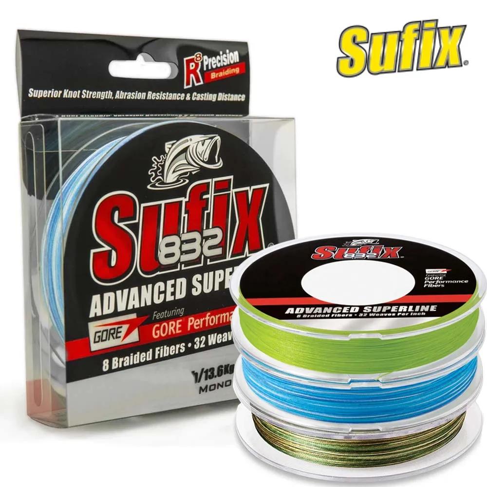 Sufix-Ligne de pêche multifilament tressée 832 PE Power Linha, longueur: 120m/250m, diamètre: 0.1mm-