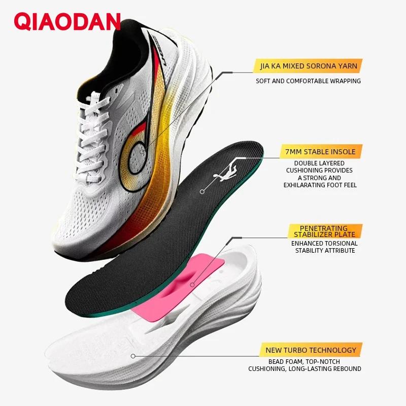 Chaussures de course QIAODAN LH600 pour homme 2025 – Baskets respirantes et légères à semelle épaiss