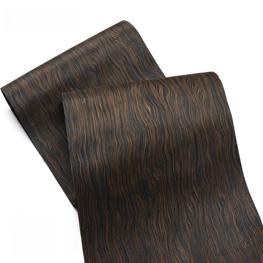 Placage en bois à motif de racine d'ébène 58x250cm, avec Grain incurvé, pour la conception de Surfac